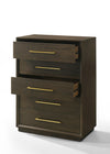 Modrest Manhattan Contemporary Brown Oak And Gold Chest Model VGMA-BR-127-CST-CRY