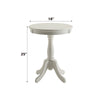 ACME Alger White Accent Table Model 82804