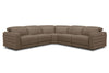 Divani Casa Bianca Modern Brown Leather Sectional Sofa With 3 Recliners Model VGKV-KM.6361-SECT-MOCHA