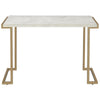 ACME Boice II Engineered Stone Top & Champagne Sofa Table Model 82873