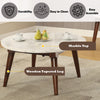ACME Gasha White Natural Marble Top & Walnut Coffee Table Model 82890