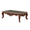 ACME Eustoma Natural Marble Top & Walnut Coffee Table Model 83065