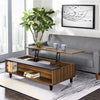 ACME Avala Walnut & Black Coffee Table with Lift Top Model 83140