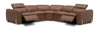 Divani Casa Conrad Modern Brown Leather Sectional Sofa With 3 Recliners Model VGKV-KM.856-BRN