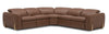 Divani Casa Conrad Modern Brown Leather Sectional Sofa With 3 Recliners Model VGKV-KM.856-BRN