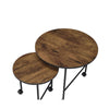ACME Oblis Vintage Oak Nesting Table Set Model 83150