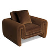 Divani Casa Bentley Modern Brown Velvet Chair Model VGAH-AG146-1-BRN