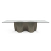 Modrest Byer Modern Glass & Grey Ash Dining Table Model VGCS-DT-21004-GRY