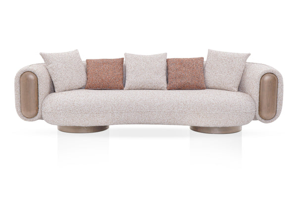 Divani Casa Raywood Modern Multicolered Boucle Fabric & Ash Sofa Model VGCS-SF-24107-SOFA
