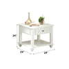 ACME Natesa White Washed End Table Model 83327