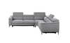 Divani Casa Coffman Modern Grey Fabric Sectional Sofa With Sofa Bed & Recliner Model VGMB-MB-R351-GRY