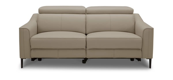 Divani Casa Eden Modern Taupe Leather Sofa With 2 Recliners Model VGKV-KM.5012-SOFA-SAND