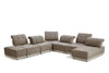 Divani Casa Ekron Modern Brown & Beige Fabric Modular Sectional Sofa Model VGMB-MB-1881-BRN