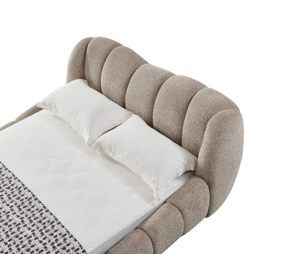 Modrest Janine Modern Tan Fabric Bed Model VGEV-A168-TAN