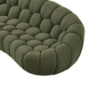 Yolonda Modern Curved Green Fabric Sofa