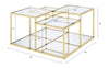 ACME Uchenna Clear Glass & Gold Coffee Table Model 83470