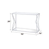 ACME Virtue Clear Glass & Chrome Sofa Table Model 83484