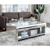 ACME Noralie Clear Glass Mirrored & Faux Diamonds Coffee Table Model 83580