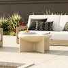 Modrest Elsa Modern Beige Concrete Round Coffee Table Model VGGR-615480-BGE