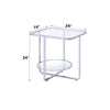 ACME Hollo Chrome & Glass End Table Model 83932