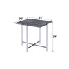 ACME Adelae Engineered Stone Top & Chrome End Table Model 83937