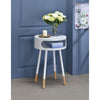 ACME Sonria White & Natural Accent Table Model 84445