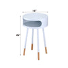 ACME Sonria White & Natural Accent Table Model 84445