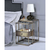 ACME Enca Antique Brass & Clear Glass Nesting Table Set Model 84470