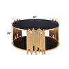 ACME Tanquin Gold & Black Glass Coffee Table Model 84490