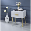 ACME Denvor White & Gold End Table Model 84496