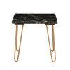 ACME Telestis Black Natural Marble Top & Gold End Table Model 84507