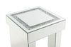 ACME Noralie Mirrored & Faux Diamonds End Table Model 84702