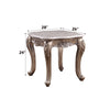 ACME Jayceon Natural Marble Top & Champagne End Table Model 84867