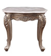 ACME Jayceon Natural Marble Top & Champagne End Table Model 84867