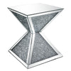 ACME Noralie Mirrored & Faux Diamonds End Table Model 84902