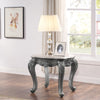 ACME Ariadne Natural Marble Top & Platinum End Table Model 85347