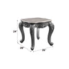 ACME Ariadne Natural Marble Top & Platinum End Table Model 85347