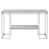 ACME Chafik Natural Oak & Chrome Sofa Table Model 85373
