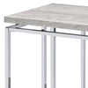 ACME Chafik Natural Oak & Chrome Sofa Table Model 85373