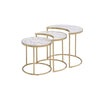 ACME Anpay Engineered Stone & Gold Nesting Table Set Model 85390