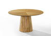 Modrest Weiss Mid Century Modern Natural Oak Round Dining Table Model VGMA-MIT-5346-RND-NAT