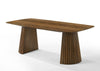 Modrest Sacks Mid Century Modern Herringbone Walnut Dining Table Model VGMA-MIT-5451-WAL