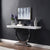 ACME Zander White Engineered Marble & Mirrored Silver Sofa Table Model 87359