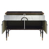 ACME Brancaster Top Grain Leather & Aluminum Console Table Model 90030