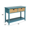 ACME Flavius Teal Console Table Model 90266