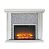 ACME Noralie Mirrored & Faux Diamonds Fireplace Model 90455