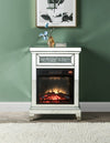 ACME Noralie Mirrored & Faux Diamonds Fireplace Model 90866