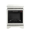 ACME Lotus Mirrored Faux Ice Cube Crystals Fireplace Model 90870