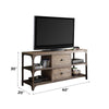 ACME Gorden Weathered Oak & Antique Silver TV Stand Model 91504