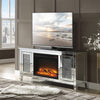 ACME Noralie Mirrored & Faux Diamonds TV Stand with Fireplace Model 91770
